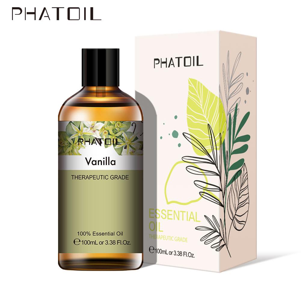 PHATOIL 100ML Ylang Ylang Vanilla Geranium Floral Fragrance Oil Jojoba Oil DIY Scents Candle Healthy Calming Air Fresh Care Spa Body Massage