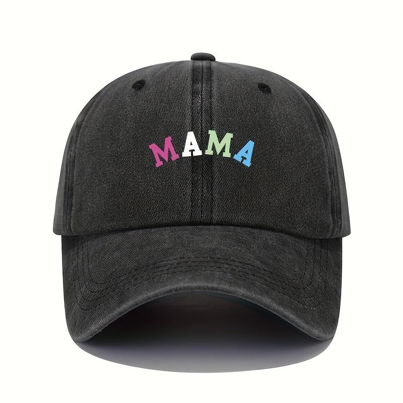 Бейсболка с принтом MAMA легкая солнцезащитная кепка с цветным принтом из букв всесезонная подходит для повседневной носки и спорта