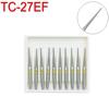 10 шт., стоматологические алмазные боры для полировки зубов, высокоскоростной наконечник FG 1,6 м TC-27EF
