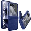 Для Motorola Razr Ultra 2025 / Razr Ultra 2026 Чехол с защитой шарнира, Встроенная защитная пленка для экрана, Ударопрочный всесторонний чехол для телефона - Синий
