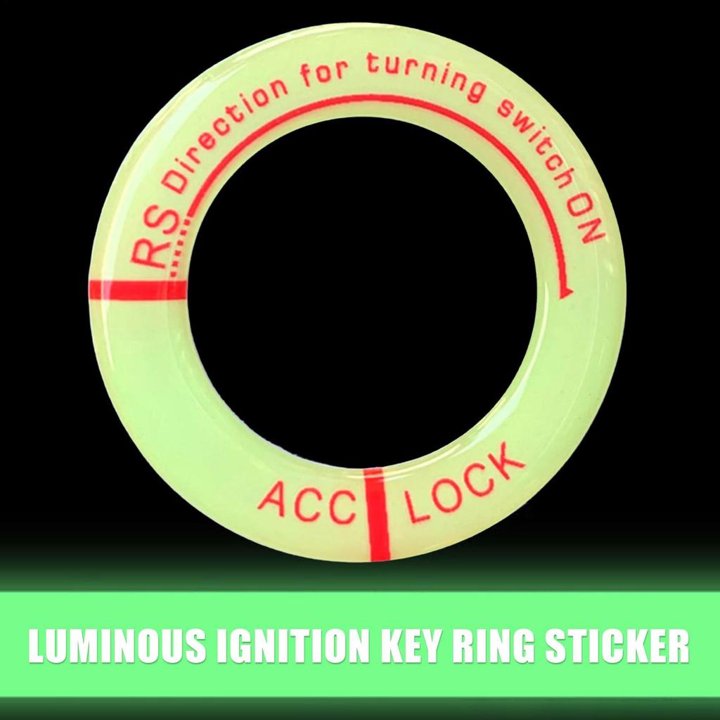 car luminous ring sticker, car keyhole sticker, start stop button fluorescent key ring sticker,