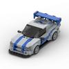 R34 Skyline GTR City MOC Car Racing Building Block Ideas Speed Champion Super Race F1 Technical Vehicle Brick Christmas Gift