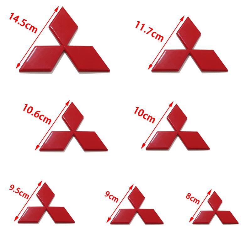1pcs 3D ABS Car Front logo Front hood Rear Bumper tail door trunk sticker car Emblem styling Accessories For Mitsubishi
