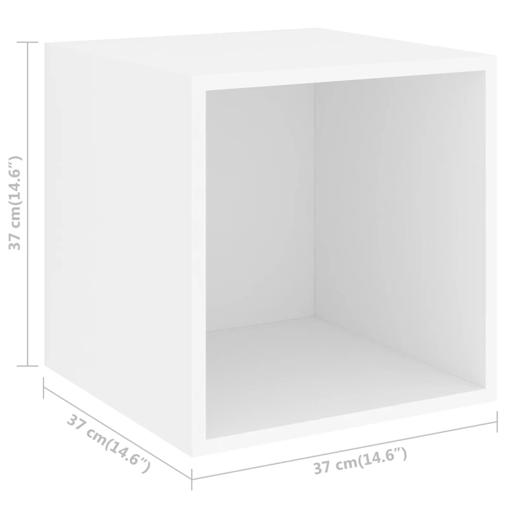 Wall Cabinets 2 pcs White 37 x 37 x 37 cm Particleboard