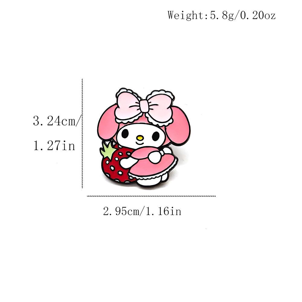 Брошь My Melody Sanrio: Милый мультяшный аниме значок Декоративные ювелирные аксессуары