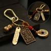 Amulet Five Emperors Money Brass Eight Guardian God Pendant Geomantic Zodiac Keychain