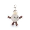 Apricot Lamb Golf Cute Soft Keychain Plush Toy, Perfect for Boys and Girls, Fits Kids Backpacks and Purses, 8cm