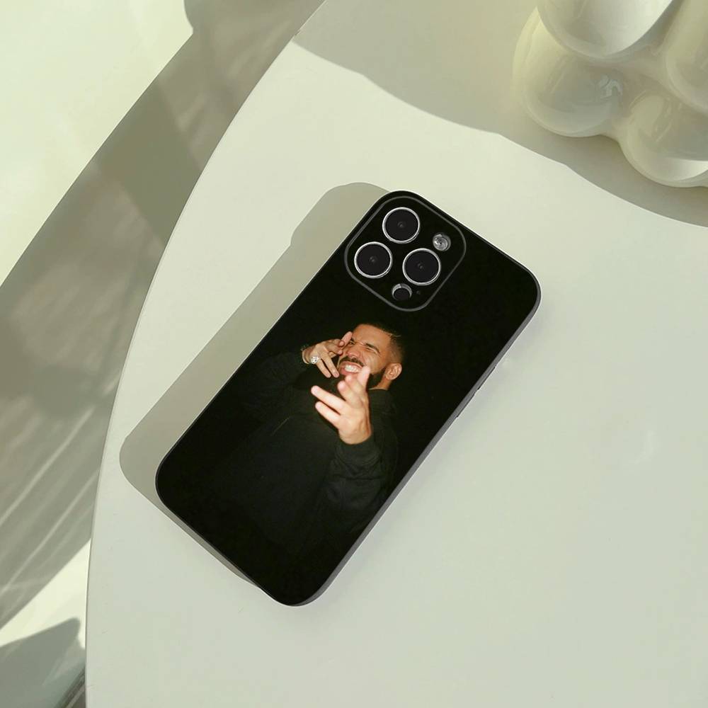 Чехол для телефона рэпера Дрейка для iPhone 17,16,15,14,13,12,11 Pro Max,16/15/14Plus,XS Мягкий черный чехол