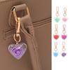 Keychain Pendant Fake Rose Decor Heart Shape Eternal Flower Stainless Clip Shoulder Bag Decoration Pendant Keyring Pendant
