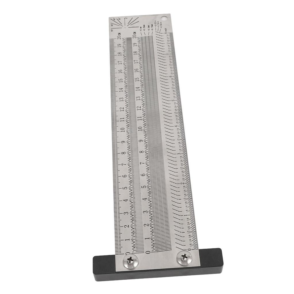 Маркировочный угольник 20 см 8 дюймов из нержавеющей стали, позиционирующая разметочная линейка с карандашом для деревообработки