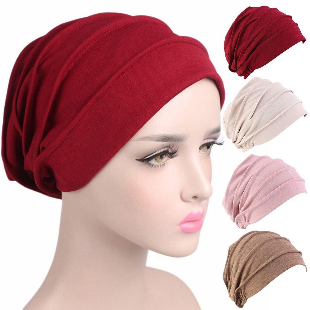 8 цветов Женский платок на голову Платки на голову Шапочка для химиотерапии Шапочки-бини Женская хлопковая шапка Однотонный боннет