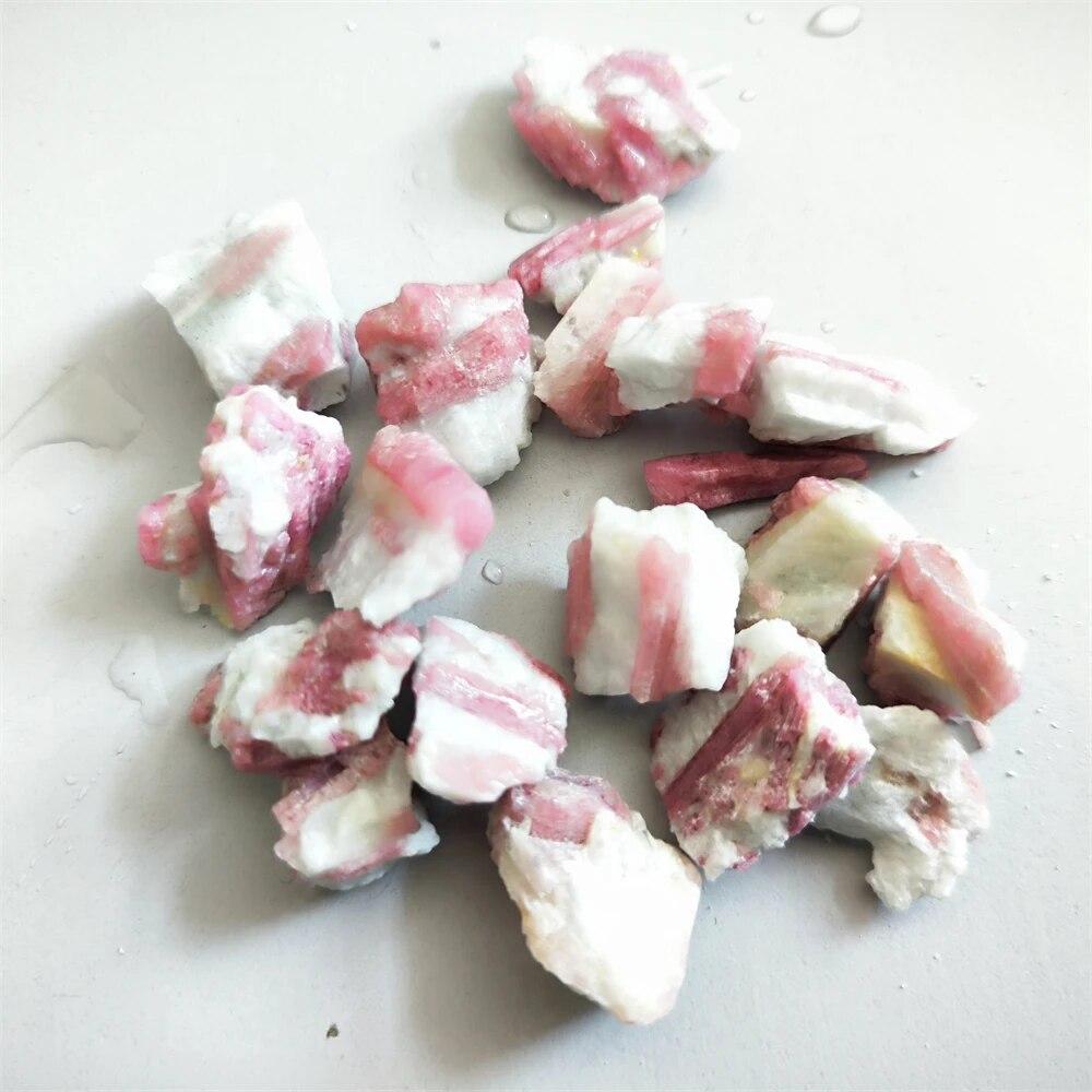 Hot Pink Plum Blossom Tourmaline Irregular Rough Raw Stones Natural Crystals Minerals Room Decoration Gemstones Witchcraft Gift