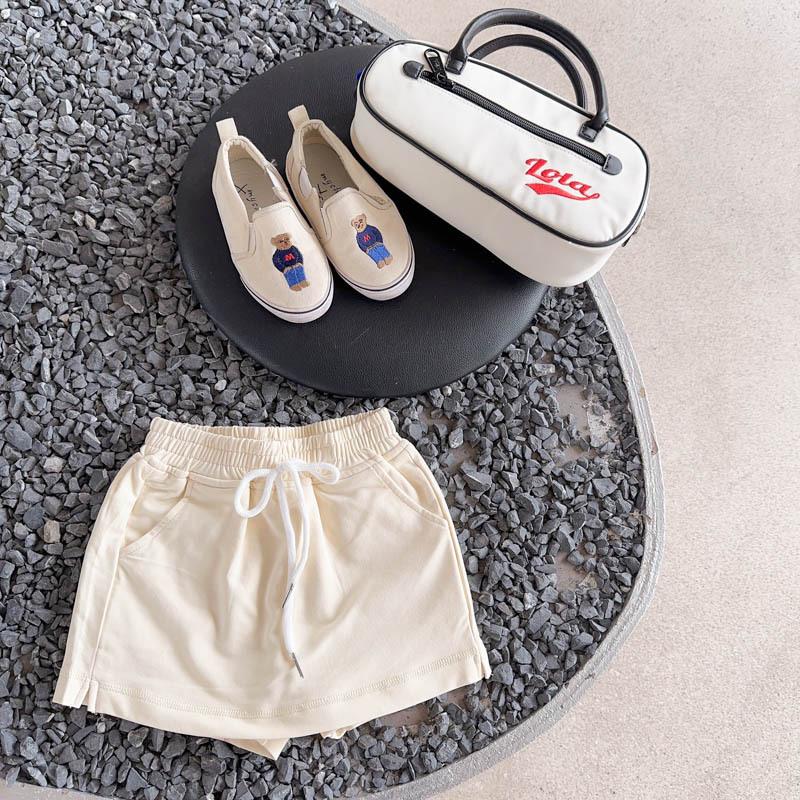 Girls Summer Solid Casual Shorts Korean Skort Baby Pants