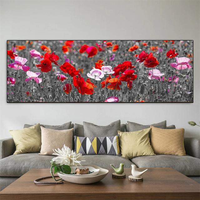 Пейзаж, черно-белый красный MAC, холст, живопись, постеры с природой и принтами, настенные художественные фотографии, домашний декор для гостиной, без рамки