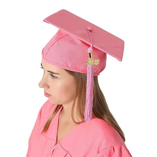 Выпускной колпак с кисточкой 2025 унисекс взрослые матовые выпускные колпачки для старшеклассников