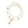 Set of 3 Layered Sun Crystal Pendant Necklace Women Bohemian Style Neck Jewelry Suitable for Fashion Enthusiasts