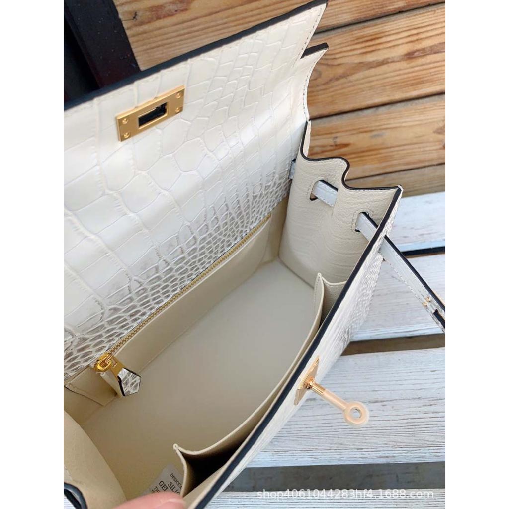 Гималайская второго поколения 25 см натуральная кожа тиснение под крокодила женская модная сумка через плечо