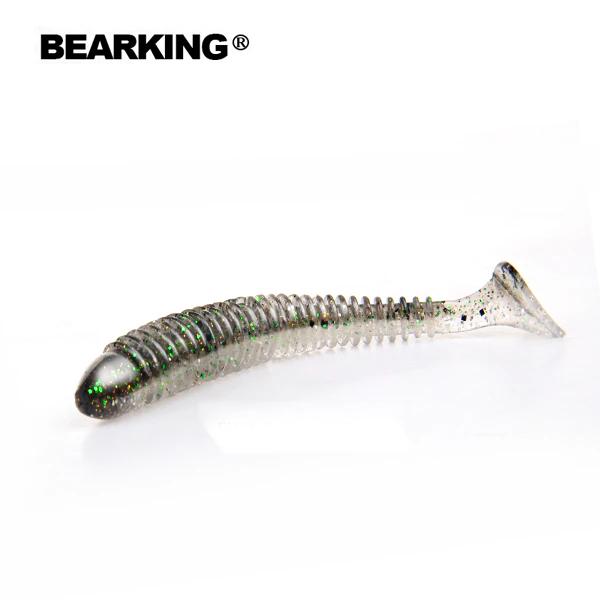 BEARKING Горячая рыболовная приманка, мягкая приманка, профессиональная приманка, 4 дюйма, 6 шт., 10 см/4,8 г, качественные искусственные воблеры для карпа