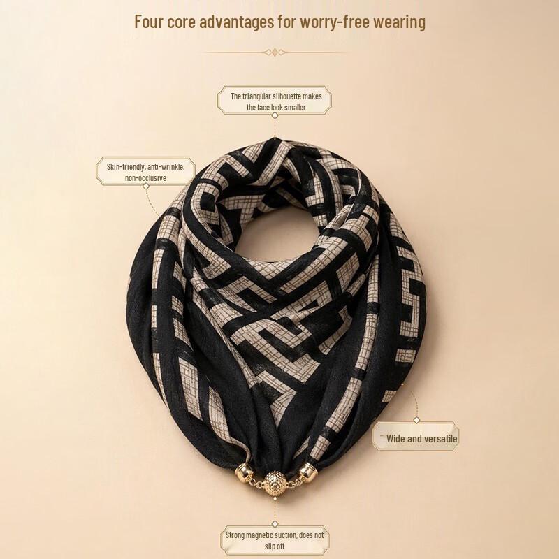 FitonTon Women's Elegant Magnetic Scarf