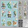 9 PCS/Set Of Christmas Electrostatic Glass Window Stickers Home Decoration Stickers Merry Christmas Scene Decoration Stickers