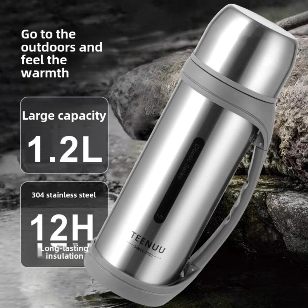 Extra Large Capacity Thermos 40 Oz. Thermos Bottle with Lid for 12 Hours of Heat Preservation. Durable Outdoor Essentials