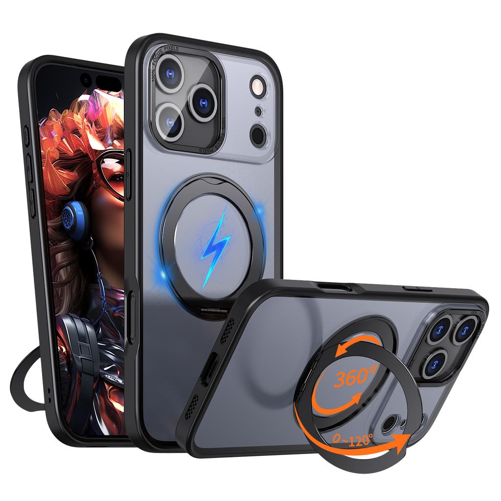 Чехол для iPhone 17 Pro Max, совместимый с MagSafe, из ТПУ + Акрила, с подставкой, Чехол для телефона