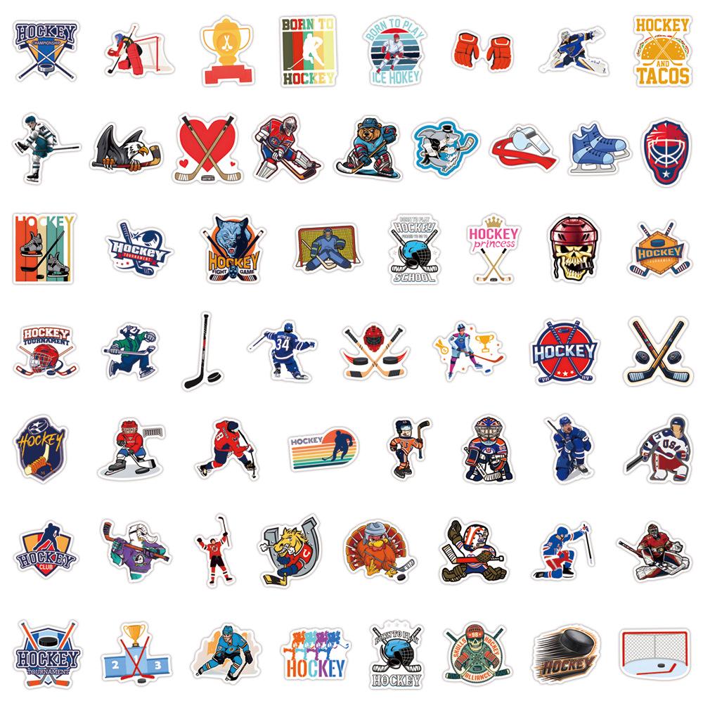 Ice Hockey Graffiti Stickers for Cars & Luggage, 55-110 Sheets