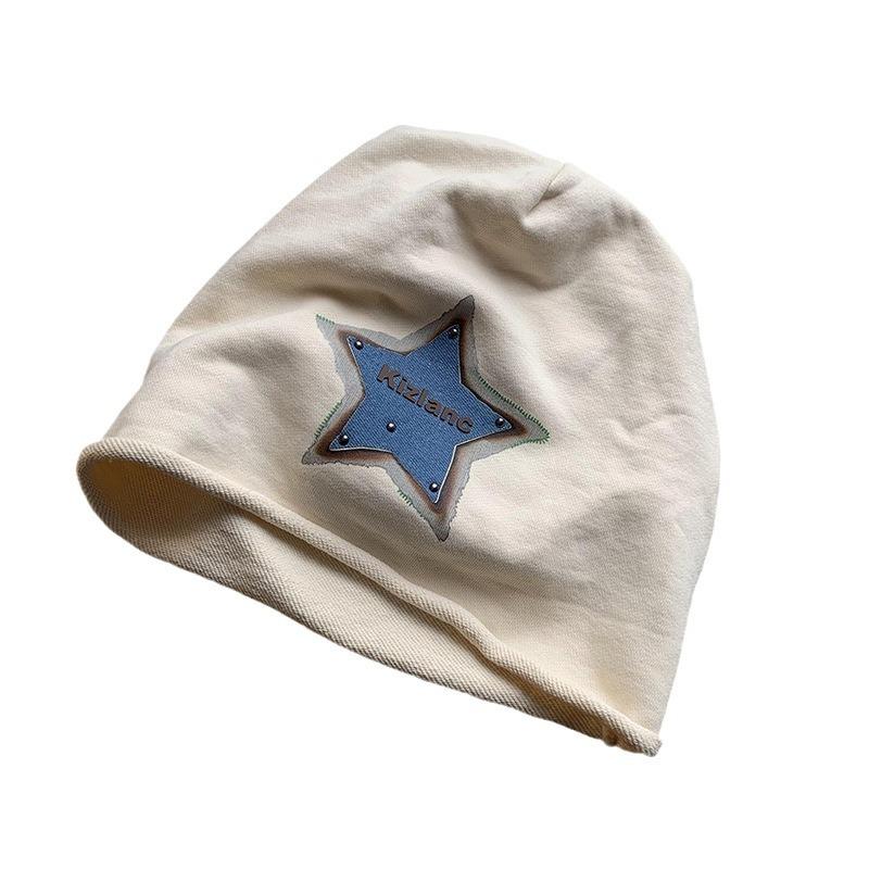 New and old star printing cold hat women's summer leisure thin bag head hat showing face small pile hat tide
