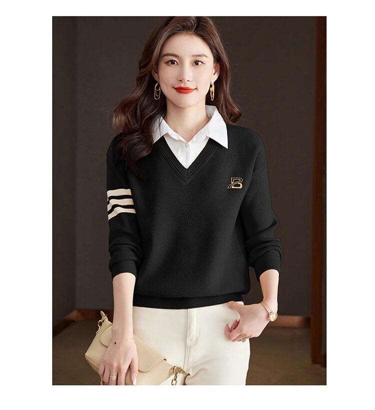 Women’s Chic Two-Piece Style Knit Sweater - Autumn/Winter 2024