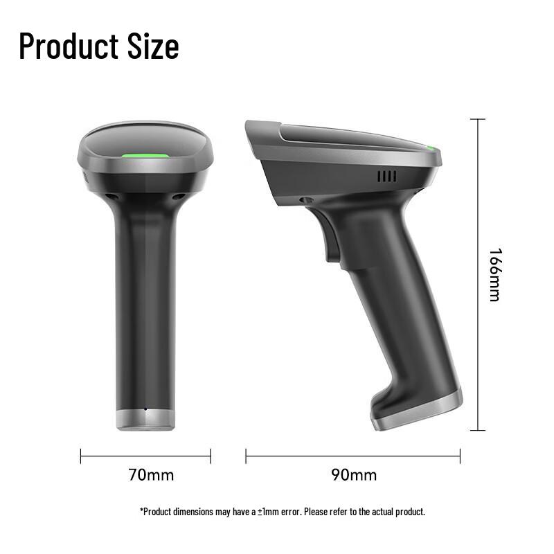 Deli AA308 1D/2D Wireless Barcode Scanner