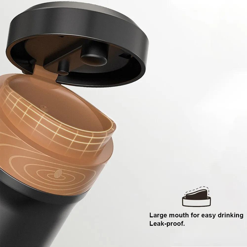 Портативная кружка-френч-пресс из нержавеющей стали 304, 320 мл, дорожный термос с двойным фильтром, 8 часов горячим, 12 часов холодным