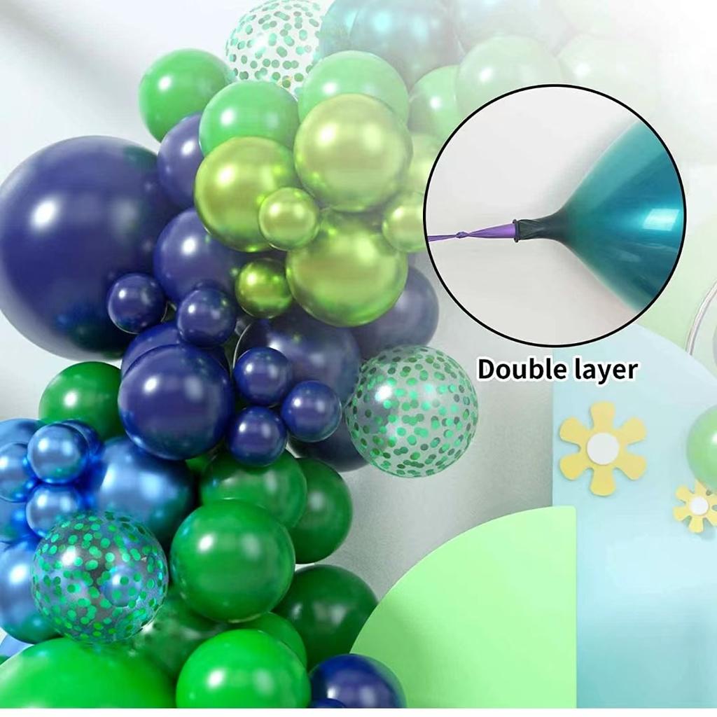 Набор цепочки из воздушных шаров Зеленый металлик Воздушный шар Моран День рождения Праздничное украшение для вечеринки Воздушный шар Место проведения