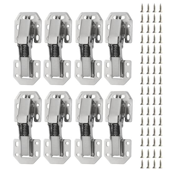 Петли для кухонных шкафов, нержавеющие, устойчивые к коррозии, многоцелевые, без предварительного сверления, сверхпрочные, с мягким закрыванием, скрытые петли