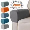 2Pcs Elastic Stretch Jacquard Sofa Arm Covers Dust-Proof Armchair Slipcovers Couch Cover  Sofa
