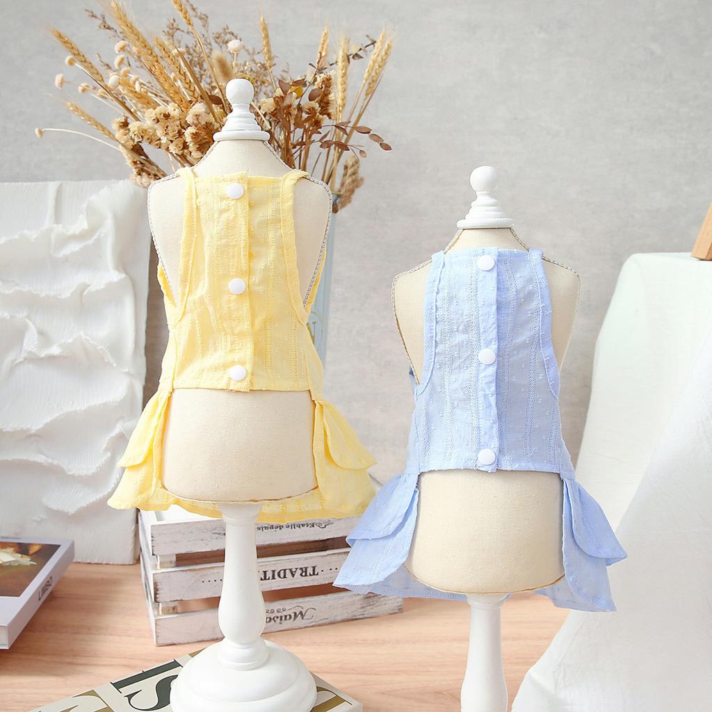 2023 весенне-летняя юбка для собак, одежда для домашних животных, установленная Тедди Ченери, хлопковая юбка с жемчугом для маленьких собак, одежда для собак, платье для собак