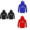 Stylish Cotton Hooded Sweatshirt For Couples Printed Long Sleeve Pullover For Fall