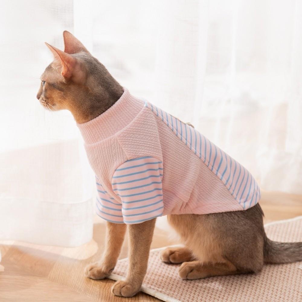 Casual style Warm Puppy Striped Pullovers Comfortable with D-Ring Dog Bottoming Shirt Soft Dog Sweater Winter