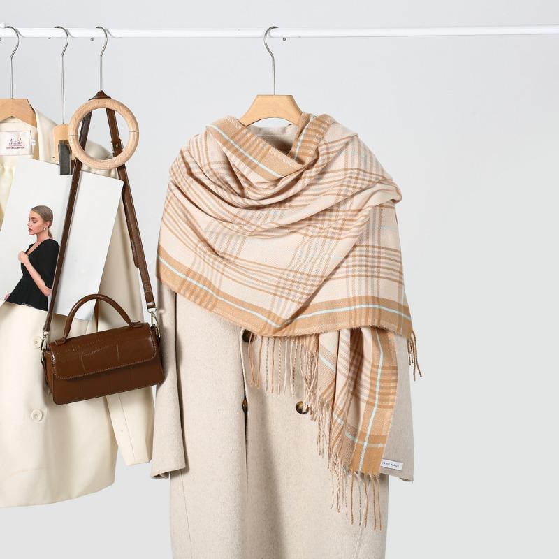 Fashion Classic Bagg Imitation Cashmere Scarf Women's Autumn and Winter Warm Shawl Student Warm Scarf