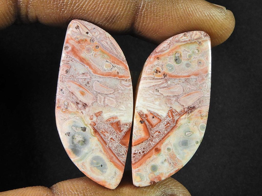 22 карата. Натуральный леопардовый яшма, подобранная пара, драгоценный камень ручной работы 16X27X03 мм SK-803