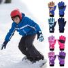 Водонепроницаемые теплые зимние детские лыжные варежки, детские зимние перчатки, утолщенные снежные перчатки