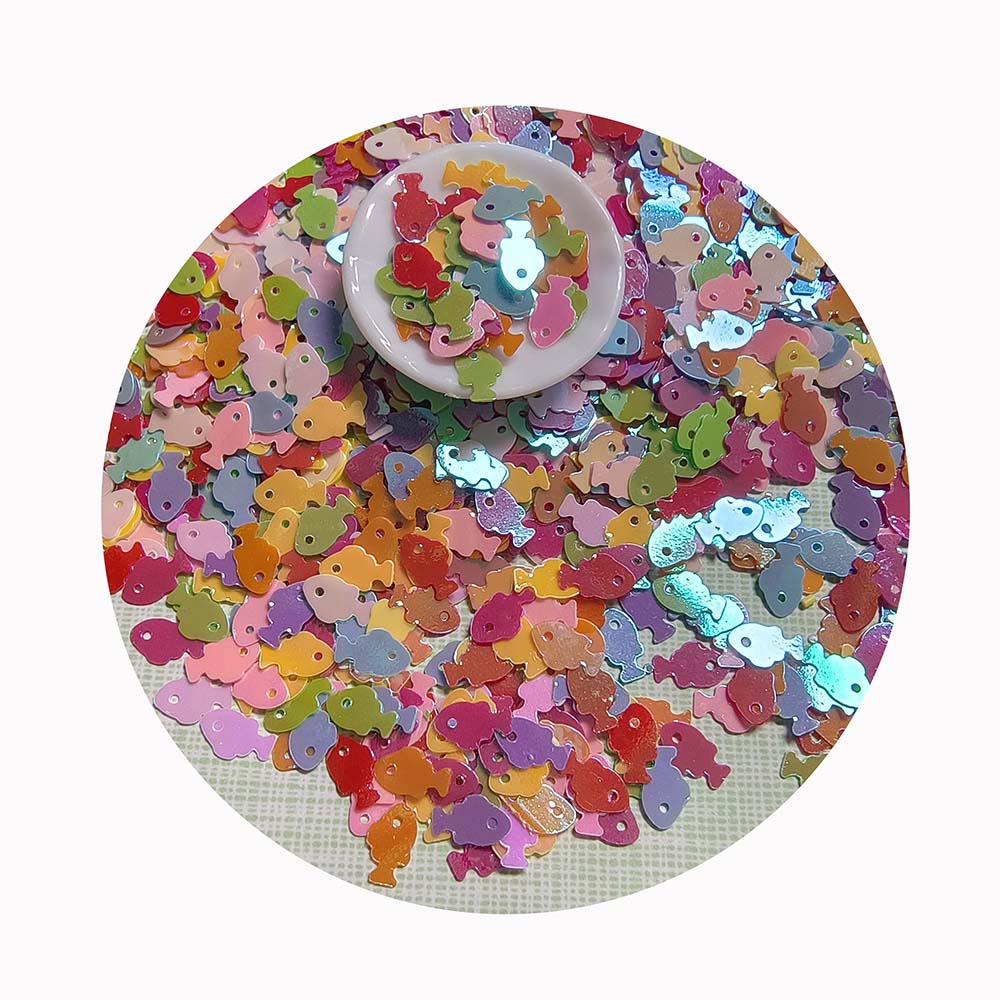 Colorful Tropical Fish Glitter Fish Shape Sequins for Crafts Paillettes PVC Loose Sequin Nail Art Confetti DIY Sewing