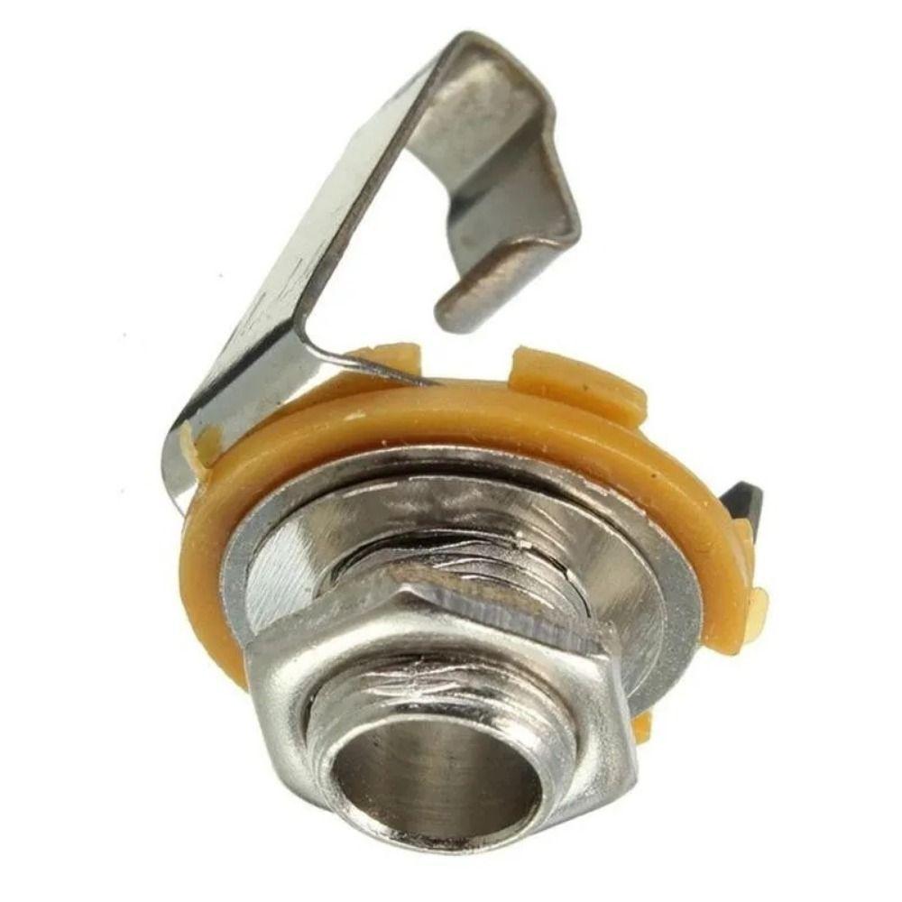 10pcs Plug Socket Guitar Mono Jack Socket Metal Guitar Pickup Output Jack  Bass Guitar