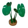 Monstera Coaster Plant Ornament 3D Printed House Artificial Plant Built-In Coaster Leaves
