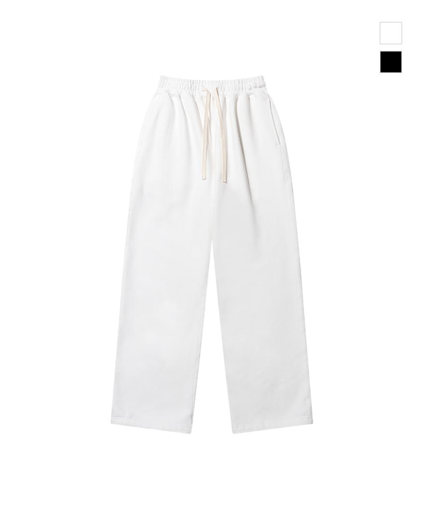 ROND&DÉMARRER [Unisex] Sports Two-Way Wide Sweatpants (White)