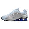 Nike Женские кроссовки Shox R4 с синим оттенком, серебристые, цвет 'игра-королевский', металлик-серебристый AR3565-402