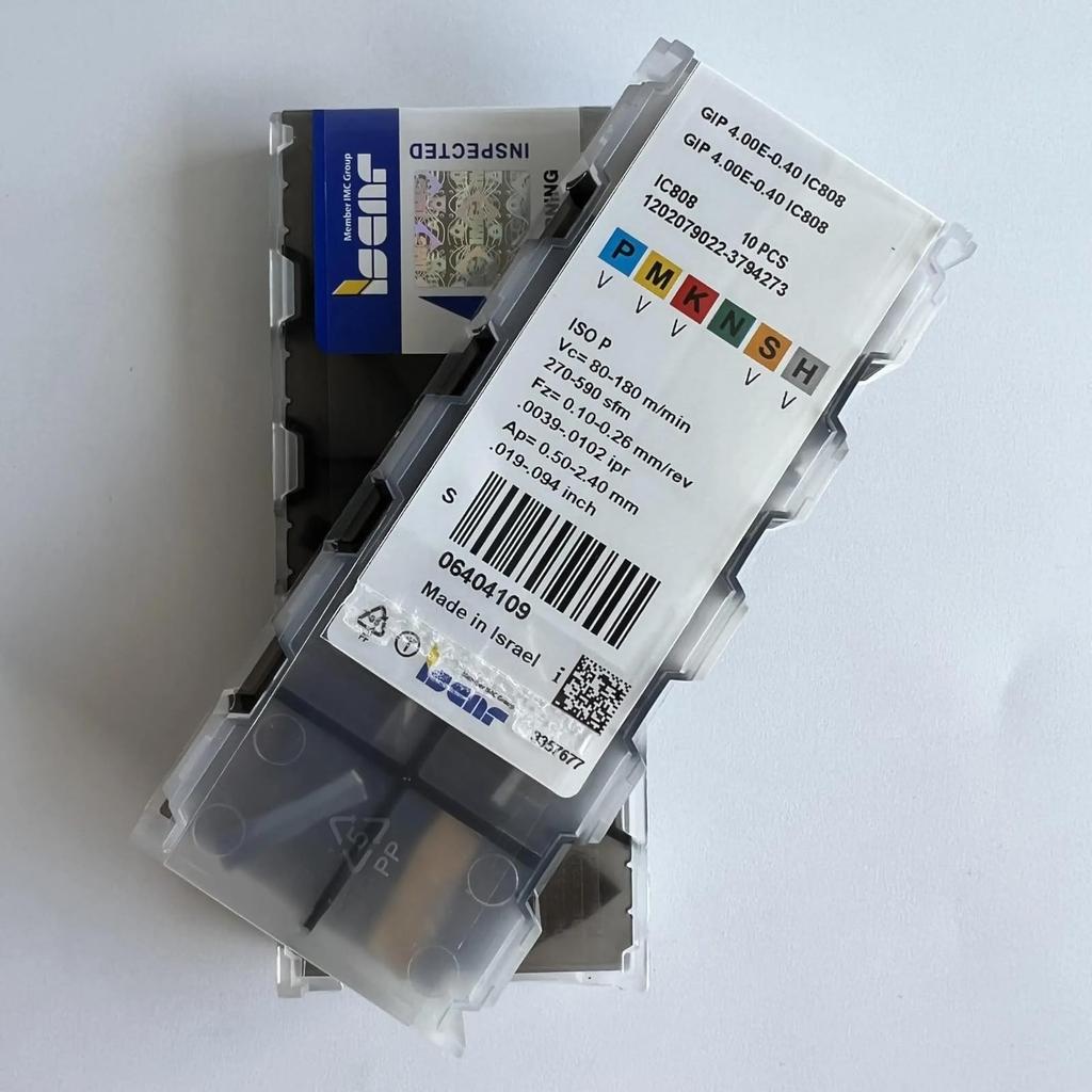 ISCAR / GIP4.00E-0.40 IC808 /Industrial Indexable Carbide Inserts 10 PCS