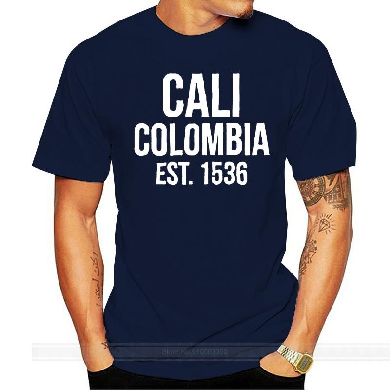 Футболка Cali Est 1536 Колумбия Вдохновленная Cartel Футболка Бренд Летний Хлопок Мужская Уникальная Мужская Str