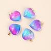 1pcs 20mm Glass Heart Shape Charm Pendant Hanging Wedding Decor Supplies Lovely Jewelry Necklace Accessories Decoration Crafts
