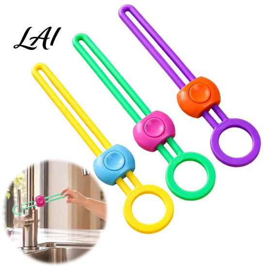 Baby Proofing Faucet Lock 3/5Pcs Child Proof Lock Silicone Safety Latch for Sink Handles Tap Fixing Strap & Cabinet Flexible Kitchen and Bathroom