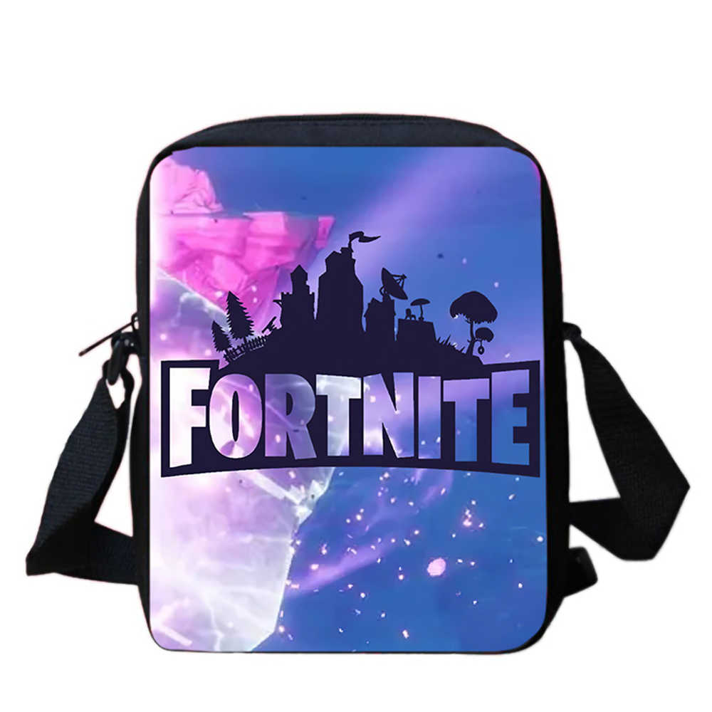 Милая мультяшная сумка через плечо Fortnite, Унисекс, Для детей 5-8 лет, Легкая сумка-органайзер с принтом для начальной школы